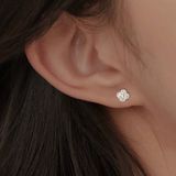  Bông tai bạc cỏ 4 lá nhí 4mm xinh xắn - Stella Pearl E58307 