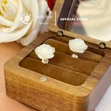  Bông Tai Hoa Hồng Khảm Vỏ Trai Sò 11–12mm Đinh Chốt Bạc S925 – Stella Pearl E510404 