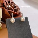  Bông Tai Ngọc Trai Móc Câu Nước Ngọt 9mm - Titan Xi Bạch Kim - Stella Pearl E54301 