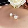  Bông Tai Nụ Ngọc Trai Lớn 10.5–11mm – Màu Trắng Ánh Mỡ Gà | Chốt Bạc S925 | Đơn Giản – Sang Trọng – Dễ Phối 