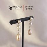  Bông Tai Ngọc Trai 3 Tầng Bạc S925 – Tinh Tế, Sang Trọng & Tôn Dáng Khuôn Mặt - E55011 