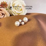  Bông tai ngọc trai nụ 2 đầu lớn và nhỏ Stella Pearl E55105 