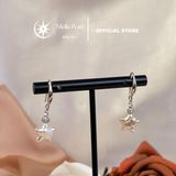  Bông tai ngọc trai baroque hình sao – Móc tòn ten, bạc xi bạch kim cao cấp - Stella Pearl E58103 