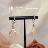  Bông tai ngọc trai baroque tròn 15mm – Móc tòn ten, bạc xi bạch kim cao cấp - Stella Pearl E58104 