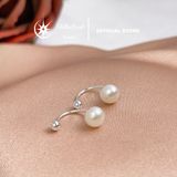  Bông tai móc kiểu phối ngọc trai ~6mm - xinh xắn cá tính - Stella Pearl E58302 