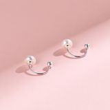  Bông tai móc kiểu phối ngọc trai ~6mm - xinh xắn cá tính - Stella Pearl E58302 