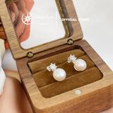  Bông tai bạc chốt đẩy ngọc trai nước ngọt 8–8.5mm – Sang trọng, tinh tế Stella Pearl E59203 