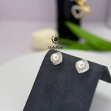  Bông tai Ngọc trai nụ vuông ngọc 5-6 ly bạc - Stella Pearl E52201 