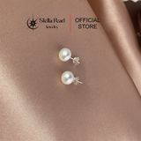  Đôi Bông Tai Ngọc Trai Nụ Chốt Bạc 8-8.5 ly - Stella Pearl E55017 