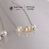  Dây Chuyền Phối Ngọc Trai 6mm & Bi Bạc – Thanh Lịch, Tối Giản & Dễ Đeo - Stella Pearl N55012 