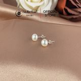  Đôi Bông Tai Ngọc Trai Nụ Chốt Bạc 8-8.5 ly - Stella Pearl E55017 