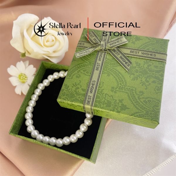  Hộp giấy trang sức cao cấp 9x9x4 xanh rêu 