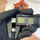  Ngọc trai hạt tròn xuyên tâm làm mặt dây – Tròn đều, độ bóng 3A, 8-9mm Stella Pearl C58107 