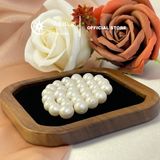  Ngọc trai hạt tròn xuyên tâm làm mặt dây – Tròn đều, độ bóng 3A, 8-9mm Stella Pearl C58107 