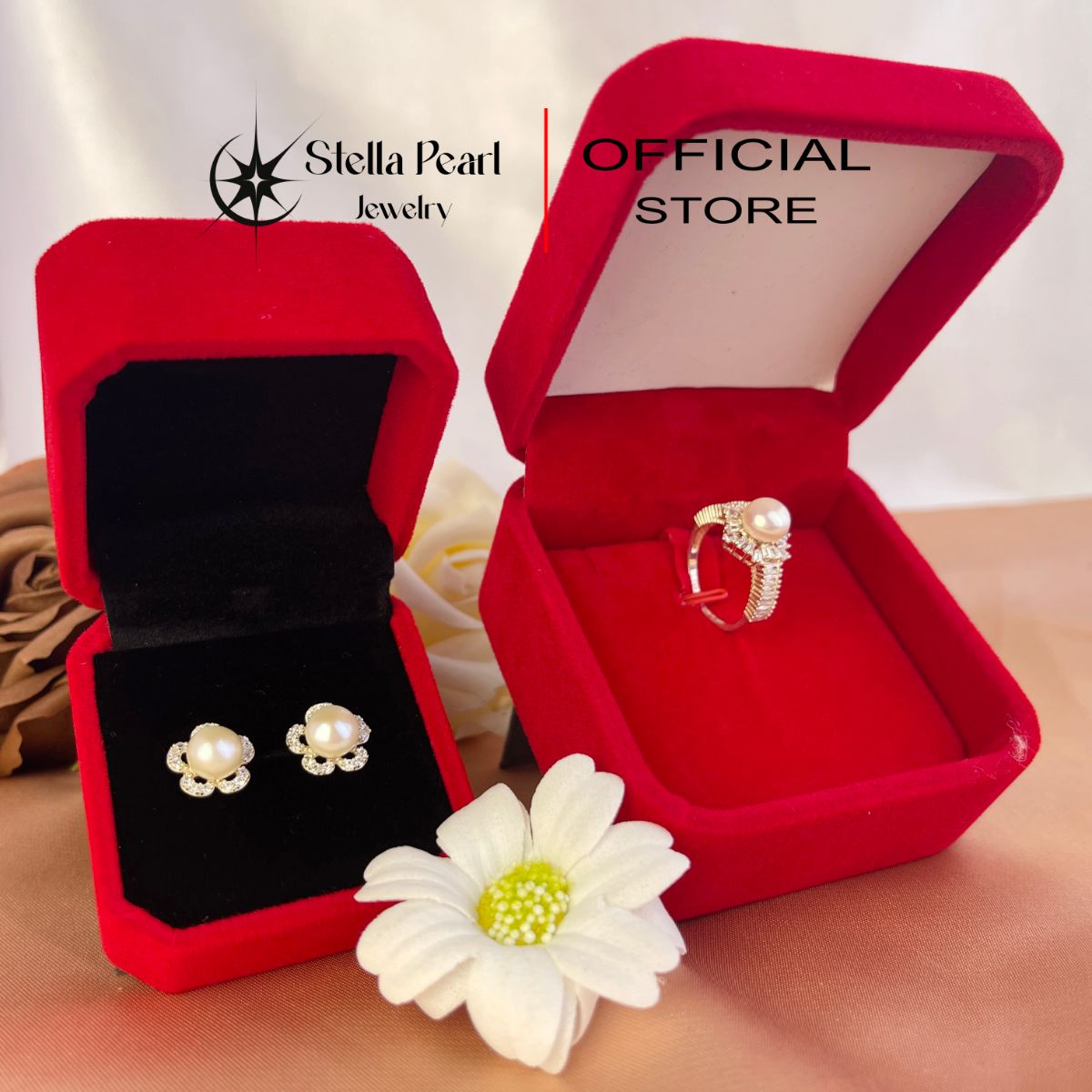  Hộp nhung cao cấp 7x7x4.5 đỏ 