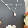  Mặt dây chuyền ngọc trai khoen bạc S925 xi kim - Stella Pearl C58101 