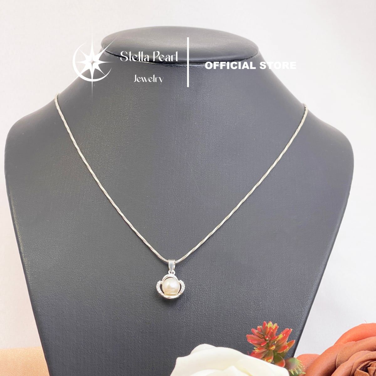  Mặt dây chuyền bạc gắn ngọc trai nước ngọt 7.5mm - Stella Pearl C59101 