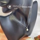  Mặt dây chuyền ngọc trai 8mm giọt nước – Khung bạc xi kim tháo rời Stella Pearl | C512402 