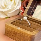  Nhẫn ngọc trai freesize bạc xi kim - Stella Pearl R512403 