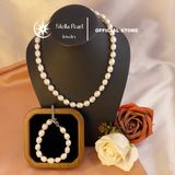  Bộ vòng cổ + vòng tay ngọc trai trứng 9mm - Stella Pearl S57101 