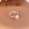 Nhẫn ngọc trai bạc S925 ngọc 6mm hoặc 7.5mm freesize - thiết kế tối giản Stella Pearl R55103