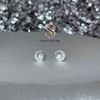 Bông tai ngọc trai thật xinh nhiều kiểu dáng phối bạc S925 Stella Pearl đơn giản dễ phối đồ - Mặt trăng