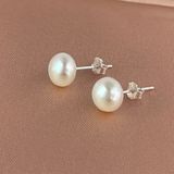  Bông tai ngọc trai chuôi bạc S925 nụ nhỏ xinh ngọc trai nuôi nước ngọt tự nhiên - E25335-3 - Màu trắng chuôi bạc 