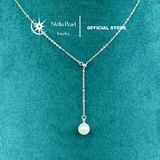 Vòng cổ ngọc trai 8mm tròn đều dây bạc xi kim – Thiết kế thanh lịch sang trọng | Stella Pearl N510102 