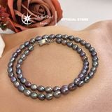  Vòng cổ ngọc trai lông công dáng xoài 5-6mm dài 41cm – Trang sức ngọc trai thanh lịch Stella Pearl N59302 