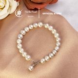 Vòng Tay Ngọc Trai 7–7.5mm Hạt Đều – Bi & Khoá Bạc S925 | Stella Pearl B56504 