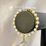  Vòng tay ngọc trai thật 6-6.5mm phối charm đuôi cá - Stella Pearl B58201 