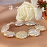  Vòng tay ngọc trai baroque 14-16mm – phối bi bạc & khoá bạc, phong cách cá tính Stella Pearl B58206 