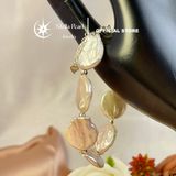  Vòng tay ngọc trai baroque 14-16mm – phối bi bạc & khoá bạc, phong cách cá tính Stella Pearl B58206 