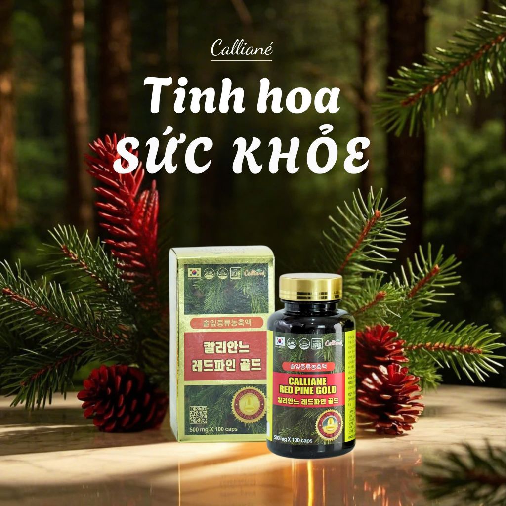Tinh dầu thông đỏ Calliane Red Pine Gold 500mg hộp 100 viên