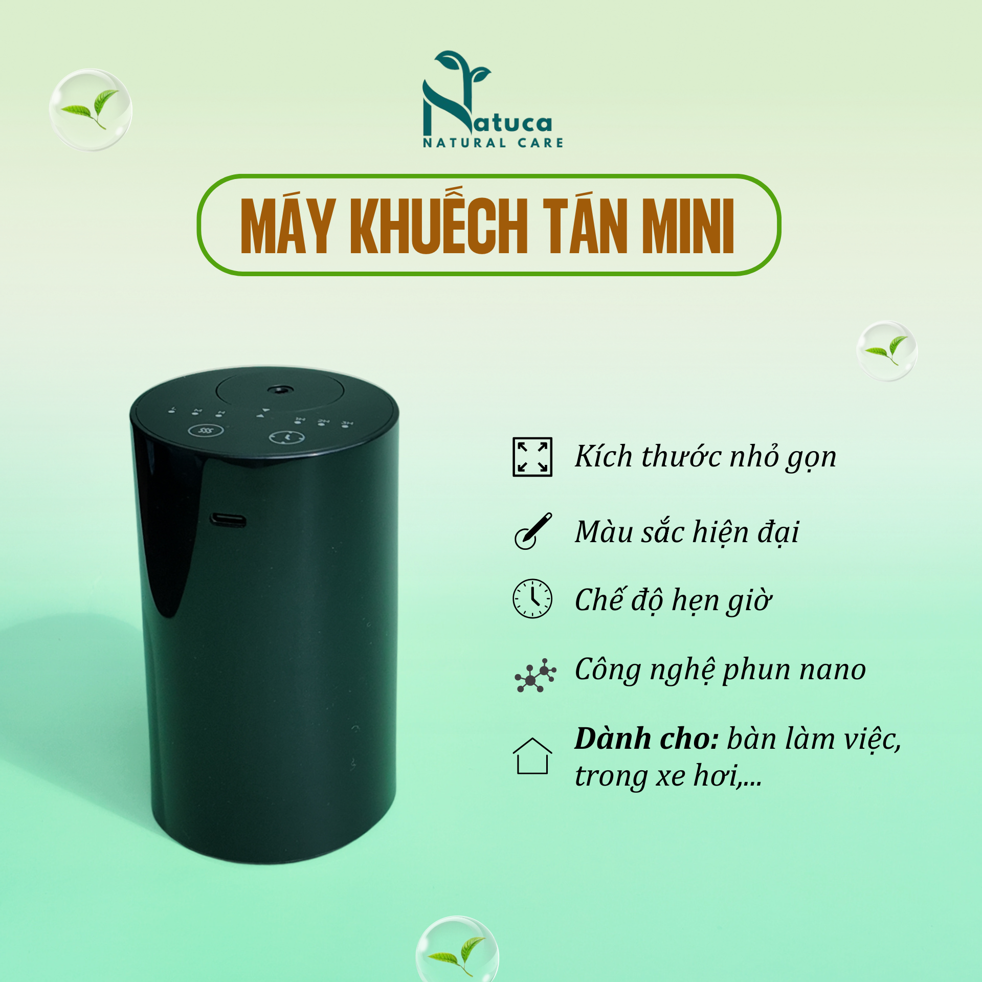 MÁY KHUẾCH TÁN TINH DẦU NGUYÊN CHẤT MINI – KHÔNG DÙNG NƯỚC