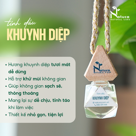 Tinh Dầu Khuynh Diệp Ấn Độ 5ml Treo Xe Ô Tô, Bàn Làm Việc, Phòng Tắm