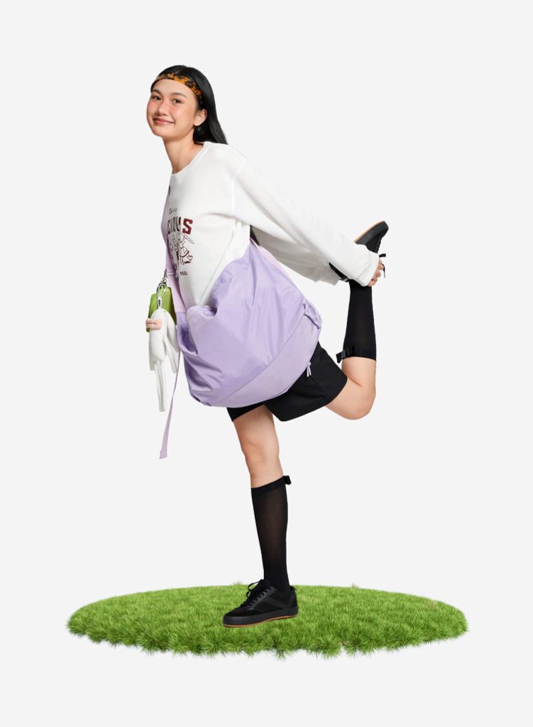 Túi vải đeo chéo dây rút lớn DUMPLING TOTE BAG - TMB 0001 - Màu tím