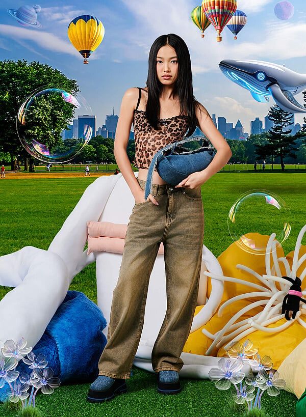 Túi bao tử JEANS SEESAW BAG - CRO 0002 - Màu xanh dương