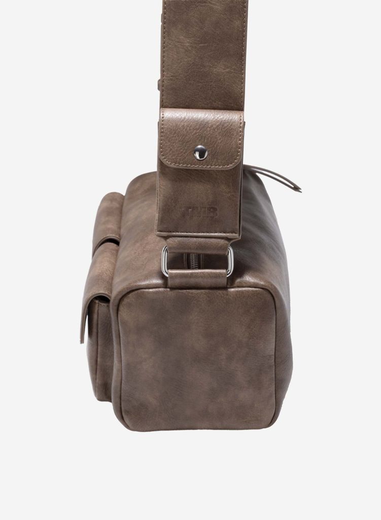 Túi hộp đeo vai TIN SHOULDER BAG - TMB 0005 - Màu nâu