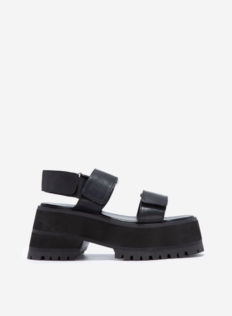 Giày sandal đế bánh mì HULK SANDAL PLATFORM - SDL 0001 - Màu đen