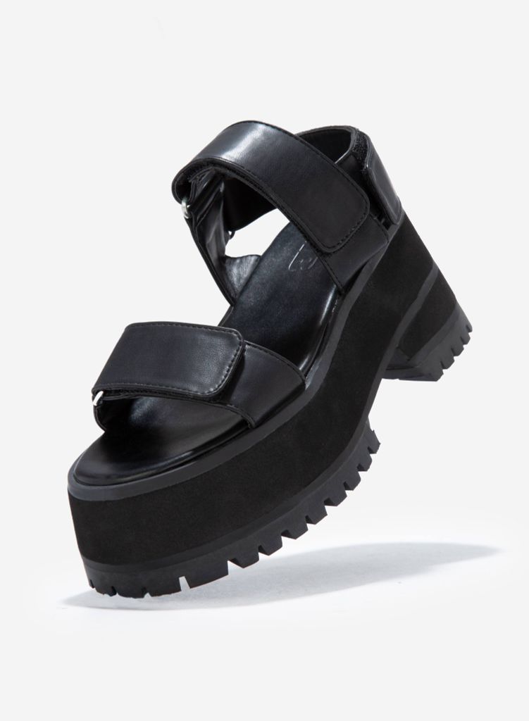 Giày sandal đế bánh mì HULK SANDAL PLATFORM - SDL 0001 - Màu đen
