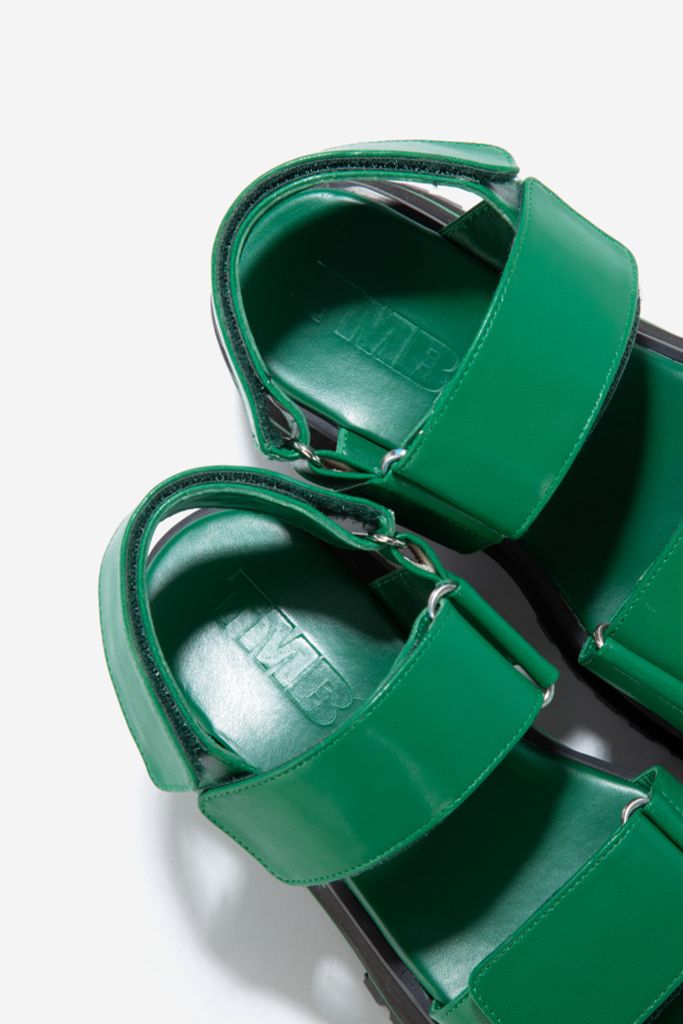 Giày sandal đế bánh mì HULK SANDAL PLATFORM - SDL 0001 - Màu xanh lá