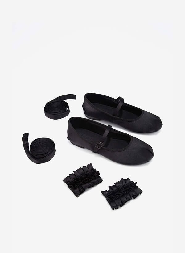 Kẹp quai trang trí BALLERINA RUFFLES CLIP - ACC 0001 - Màu đen