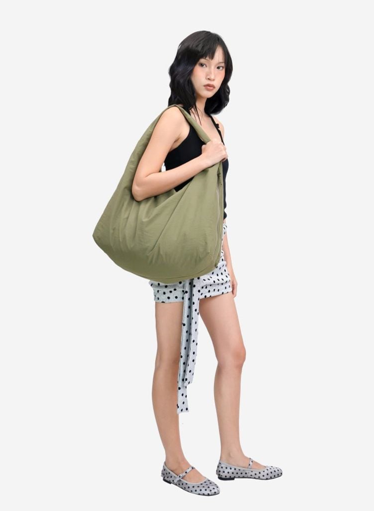 Giày búp bê vải FIORE BALLERINA - BAL 0005 - Màu xám chấm bi