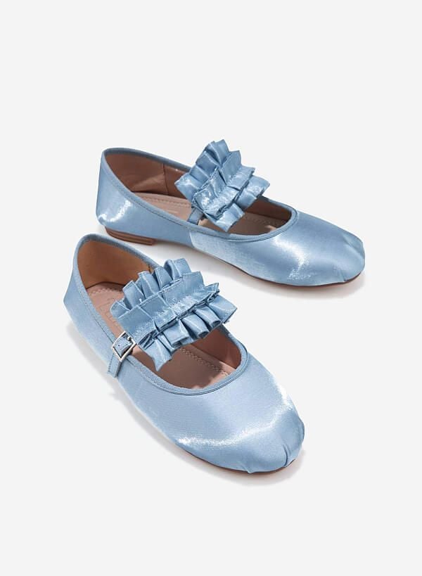 Kẹp quai trang trí BALLERINA RUFFLES CLIP - ACC 0001 - Màu xanh da trời