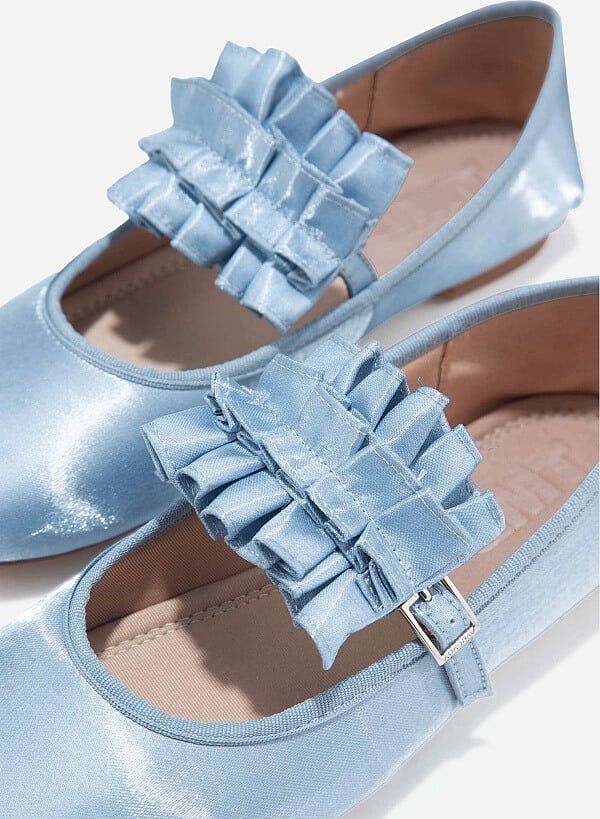 Kẹp quai trang trí BALLERINA RUFFLES CLIP - ACC 0001 - Màu xanh da trời