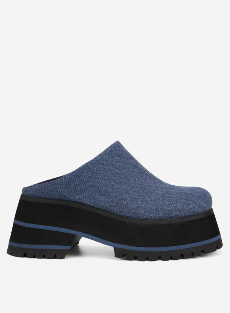 Giày sục Jeans đế bánh mì JEANS PLATFORM MULES - MUL 0001 - Màu xanh dương