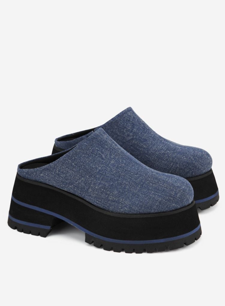Giày sục Jeans đế bánh mì JEANS PLATFORM MULES - MUL 0001 - Màu xanh dương