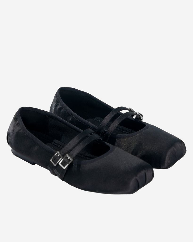 Giày búp bê vải LE CERRÉ BALLERINA màu đen BAL 0007 - TMB of Vascara