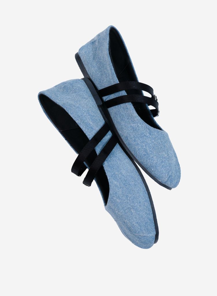 Giày búp bê vải FIORE BALLERINA - BAL 0003 - Màu Jean